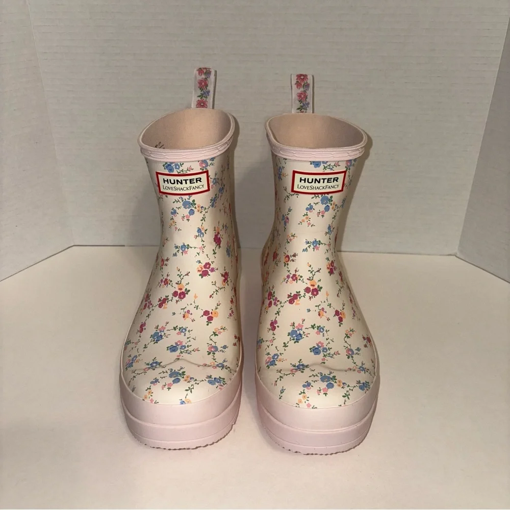 LoveShackFancy White Ankle Booties with Floral Design - Picture 3 of 7